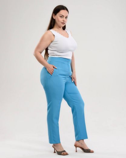 Picture of OUZ FASHION 24S321002 BLUE Plus Size Women Pants 