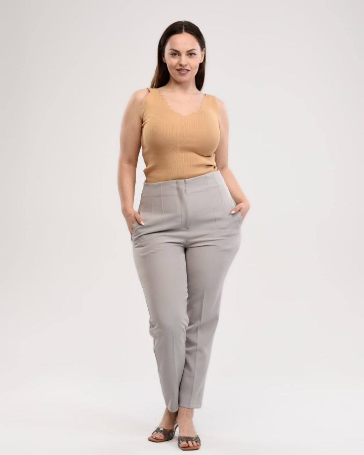 Picture of OUZ FASHION 24S321002 GREY Plus Size Women Pants 