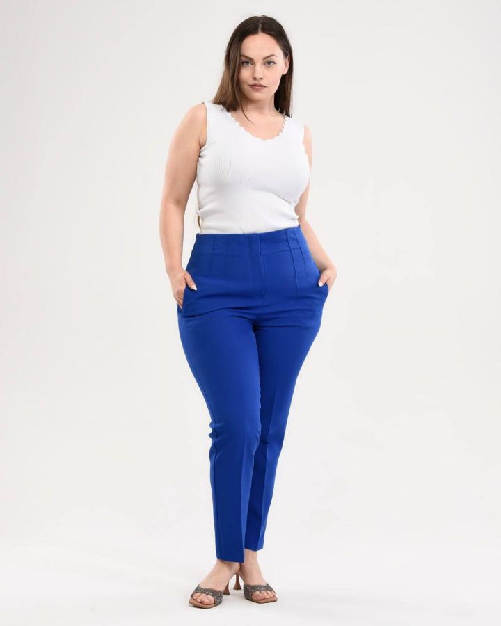 Picture of OUZ FASHION 24S321002 SAX Plus Size Women Pants 