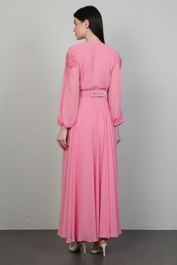 Dozza Fashion 2480 PEMBE Kadın Elbise resmi