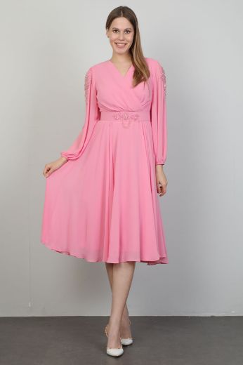 Dozza Fashion 2494 PEMBE Kadın Elbise resmi