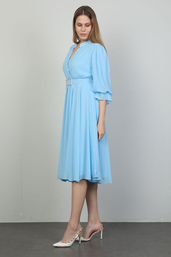 Picture of Dozza Fashion 2352-1 BLUE Women Dress