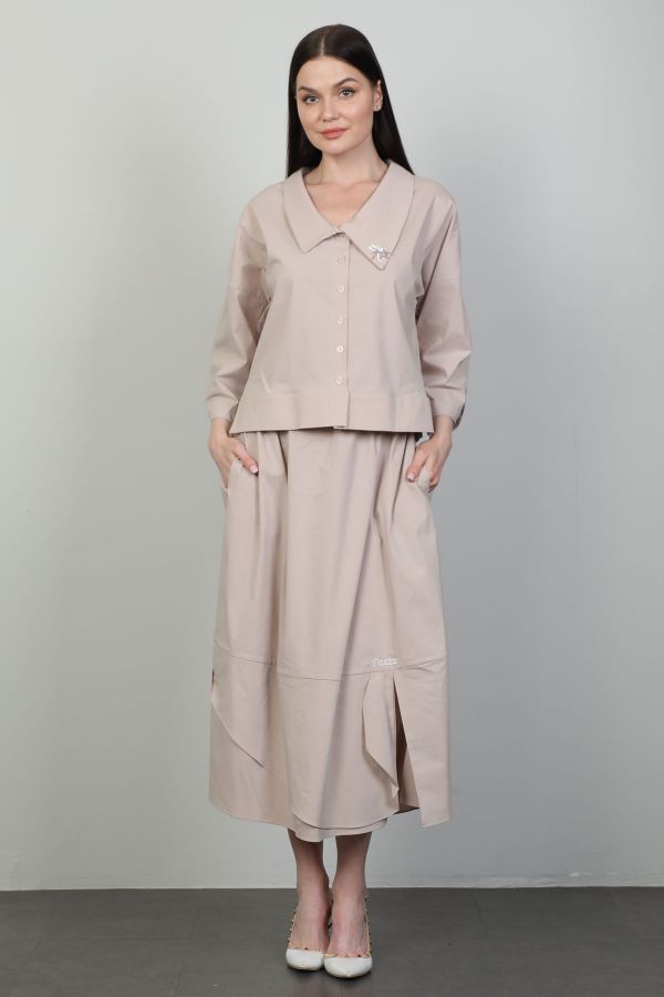 Picture of Dozza Fashion 5105 BEIGE WOMANS SKIRT SUIT 