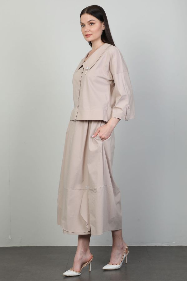 Picture of Dozza Fashion 5105 BEIGE WOMANS SKIRT SUIT 