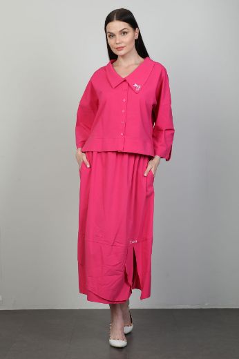 Picture of Dozza Fashion 5105 FUCHSIA WOMANS SKIRT SUIT 