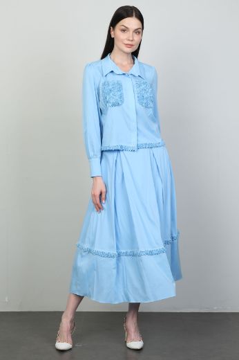 Picture of Dozza Fashion 5103 BLUE Women Suit