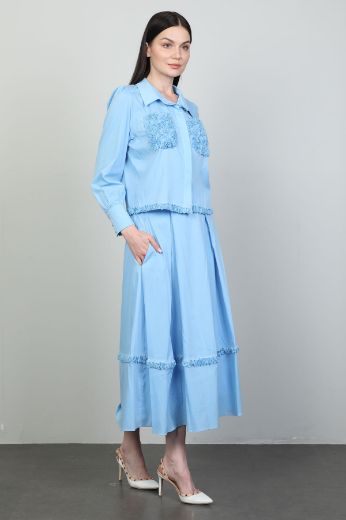 Picture of Dozza Fashion 5103 BLUE Women Suit