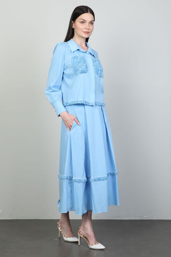 Picture of Dozza Fashion 5103 BLUE Women Suit