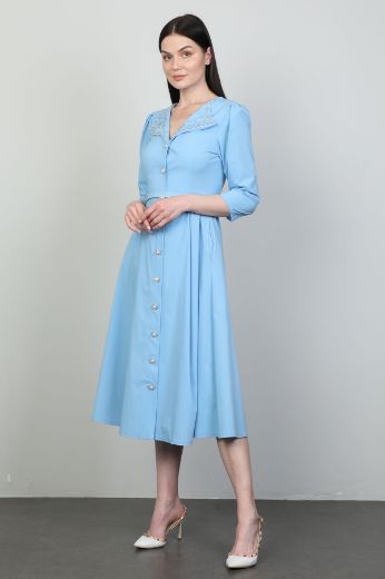 Picture of Dozza Fashion 2503 BLUE Women Dress