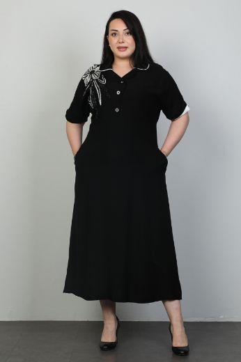 Picture of Dalida 47458xl BLACK Plus Size Women Dress 