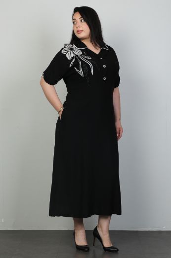 Picture of Dalida 47458xl BLACK Plus Size Women Dress 