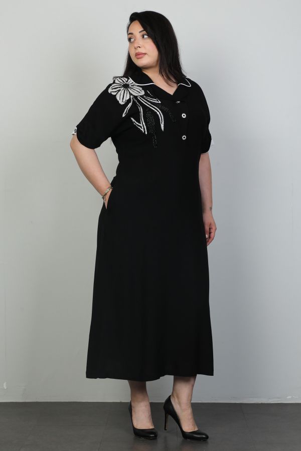 Picture of Dalida 47458xl BLACK Plus Size Women Dress 