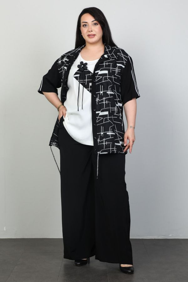 Picture of Dalida 47093xl BLACK Plus Size Women Suit