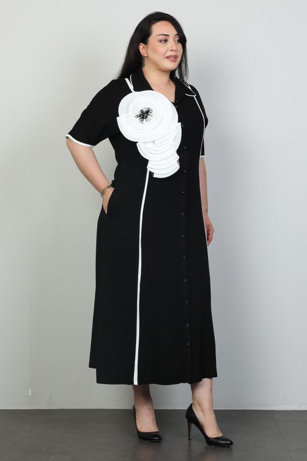 Picture of Dalida 47461xl BLACK Plus Size Women Dress 