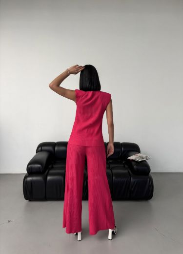 Picture of OUZ FASHION 24S011036 FUCHSIA WOMAN TROUSER SUIT 