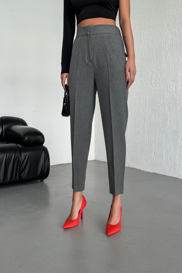 Picture of OUZ FASHION 24S321008 DARK GREY Women's Trousers