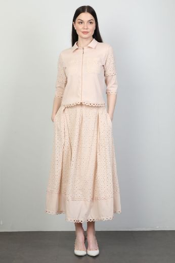 Picture of Dozza Fashion 5113 BEIGE WOMANS SKIRT SUIT 