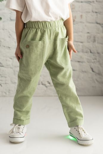 Picture of Zeyland 241M1RWR01 GREEN Baby Pants