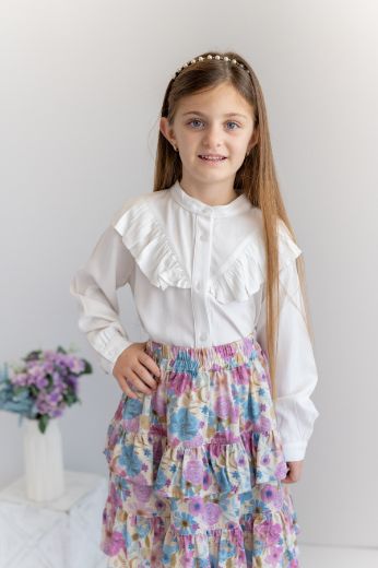 Picture of Zeyland 241Z4BYR81 ECRU Girl Blouse