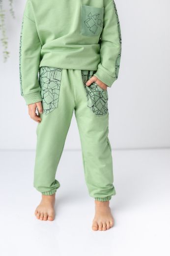 Picture of Zeyland 241Z3TMZ06 GREEN Boy's Sweatpants