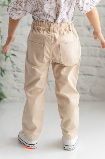 Picture of Zeyland 241Z3AHL04 BEIGE BOYS TROUSERS