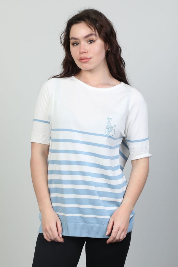 Picture of First Orme 3054 LIGHT BLUE Women T-Shirt