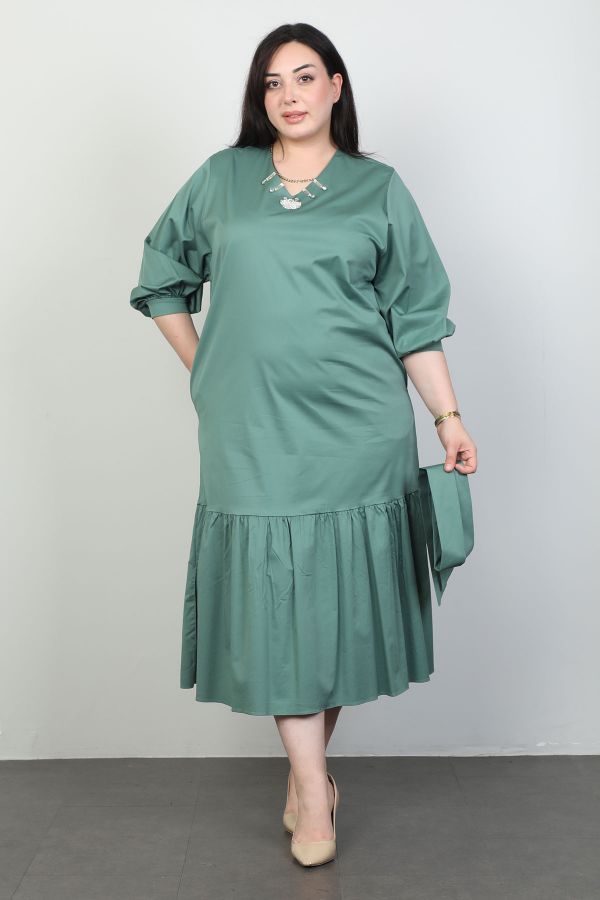 Picture of Biljana 6859xl KHAKI Plus Size Women Dress 