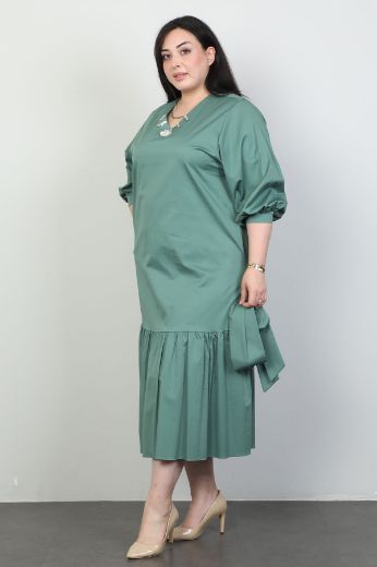 Picture of Biljana 6859xl KHAKI Plus Size Women Dress 