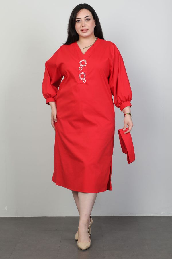 Picture of Biljana 6829xl RED Plus Size Women Dress 