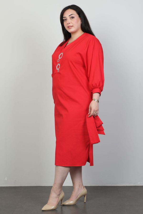 Picture of Biljana 6829xl RED Plus Size Women Dress 