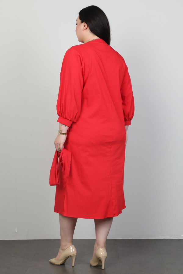 Picture of Biljana 6829xl RED Plus Size Women Dress 