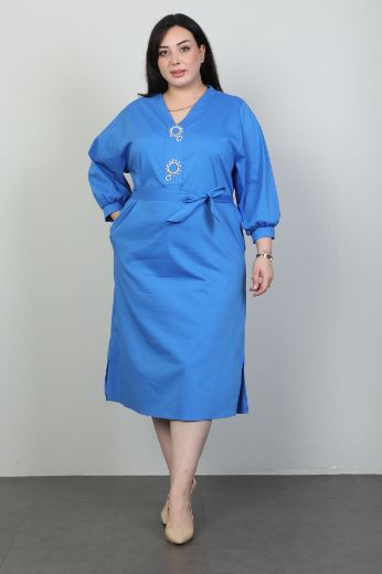 Изображение Biljana 6829xl ФИОЛЕТОВЫЙ Женское платье большого размера 