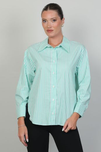 Picture of ROXELAN RB2608 TURQUOISE Women Blouse