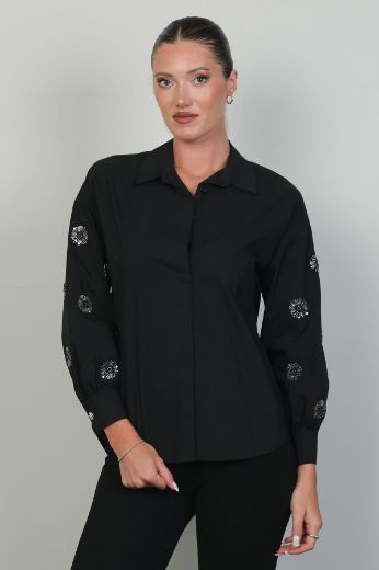 Picture of ROXELAN RB2623 BLACK Women Blouse