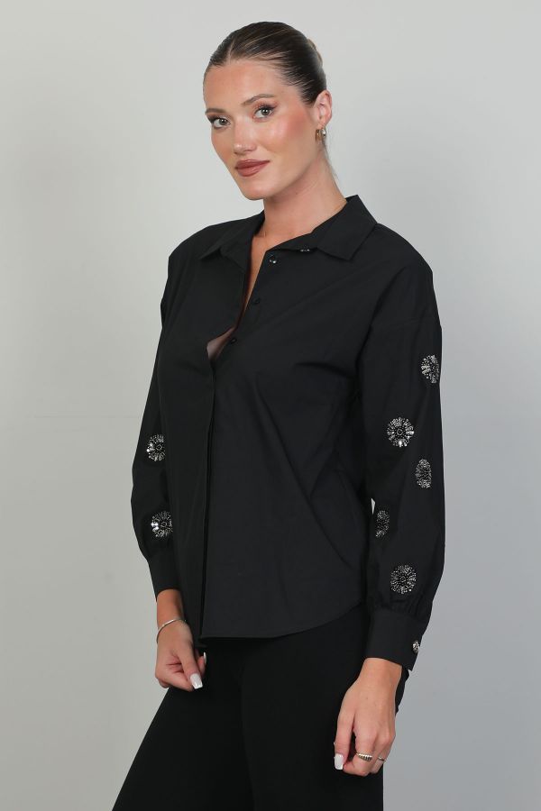 Picture of ROXELAN RB2623 BLACK Women Blouse