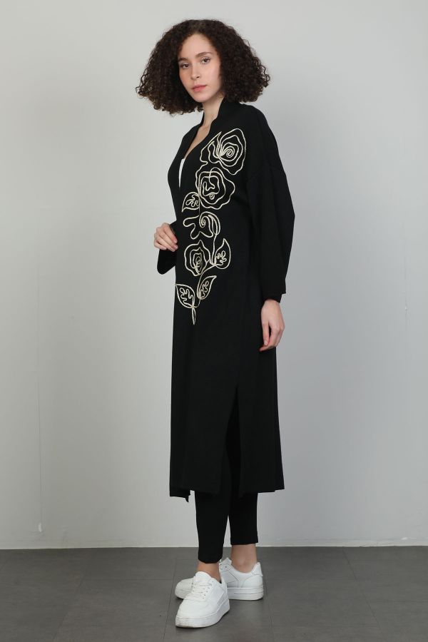 Picture of Butella 18127 BLACK WOMANS CARDIGAN