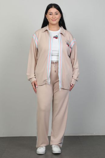 Picture of Candy Angels E1110xl BEIGE Plus Size Women Suit