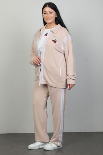 Picture of Candy Angels E1110xl BEIGE Plus Size Women Suit