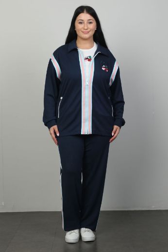 Picture of Candy Angels E1110xl NAVY BLUE Plus Size Women Suit