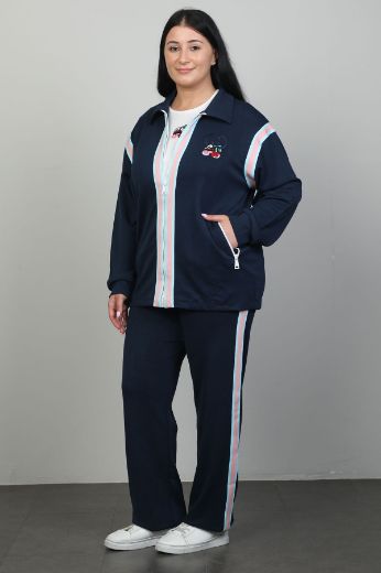 Picture of Candy Angels E1110xl NAVY BLUE Plus Size Women Suit