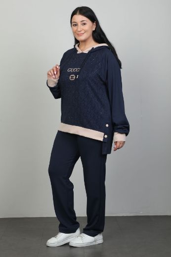 Picture of Candy Angels E917xl NAVY BLUE Plus Size Women Suit