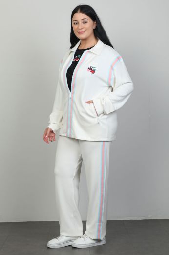 Picture of Candy Angels E1110xl ECRU Plus Size Women Suit