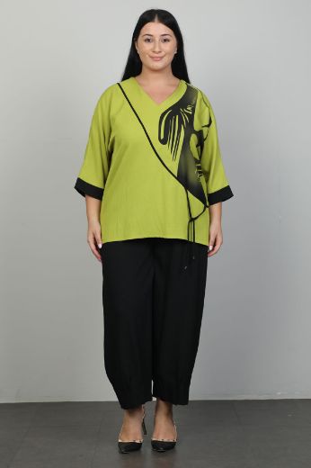 Picture of Miss Tailor 7064xl PISTACHIO GREEN Plus Size Women Suit