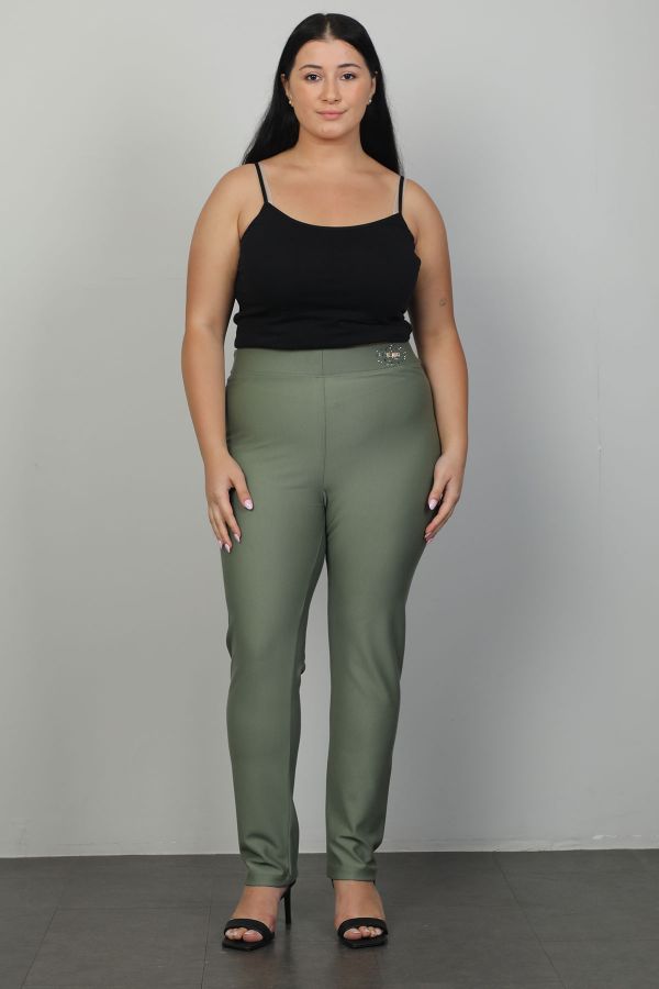 Picture of Extenzi 1259xl KHAKI Plus Size Women Pants 