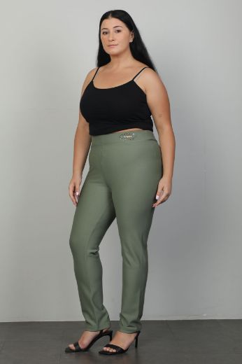 Picture of Extenzi 1259xl KHAKI Plus Size Women Pants 