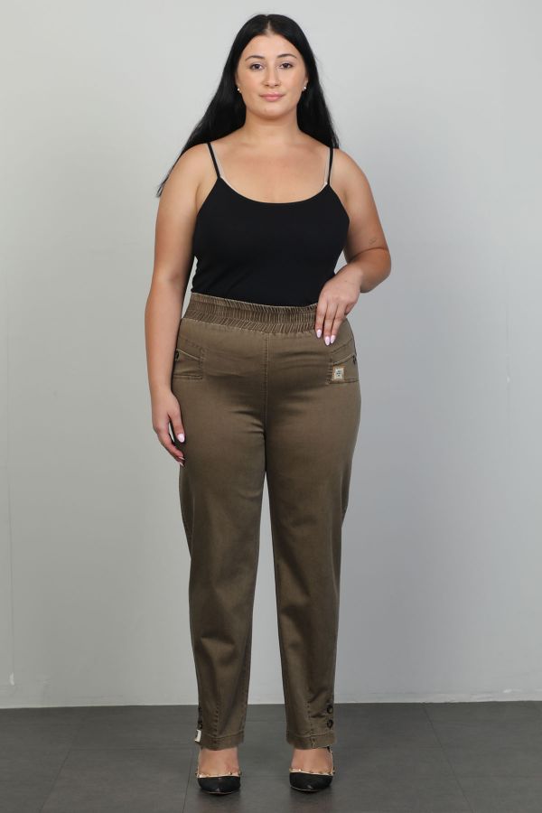 Picture of Extenzi 3956xl BROWN Plus Size Women Pants 