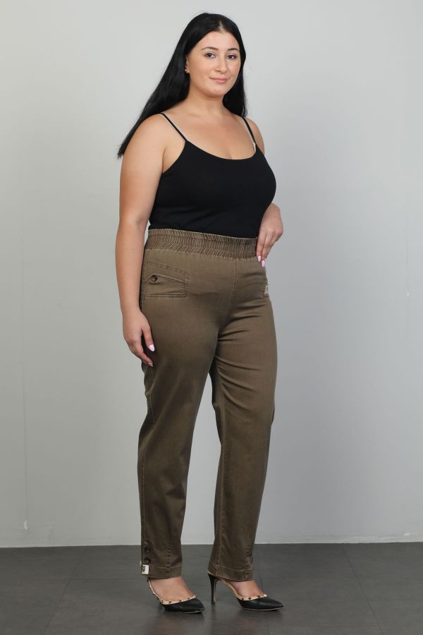 Picture of Extenzi 3956xl BROWN Plus Size Women Pants 