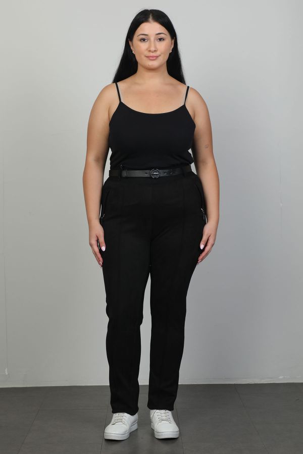 Picture of Extenzi 1336xl BLACK Plus Size Women Pants 