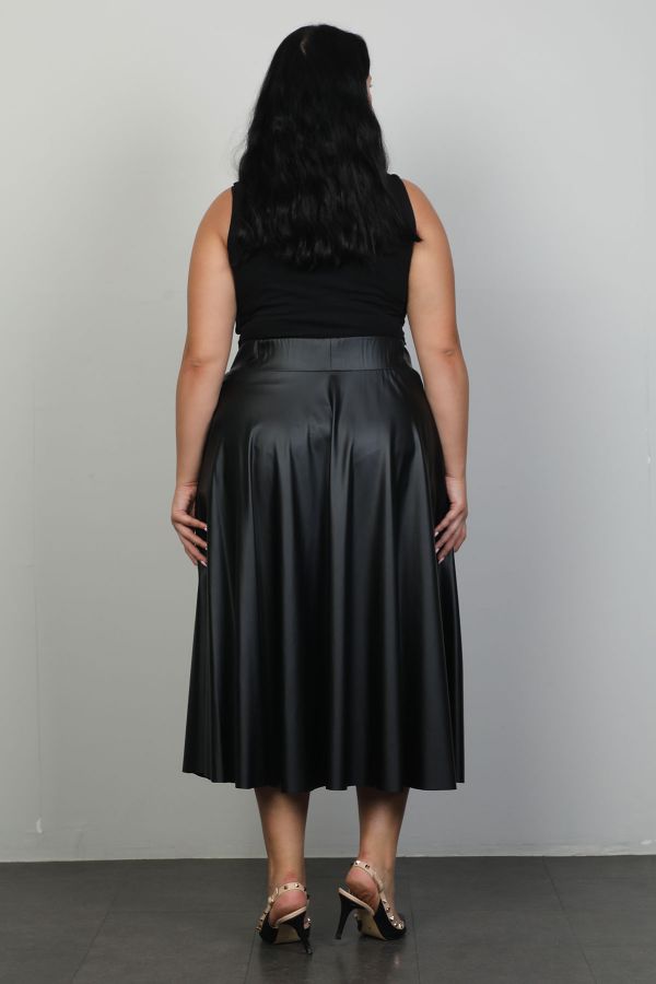 Picture of Extenzi 1389xl BLACK  Plus Size Women Skirt 