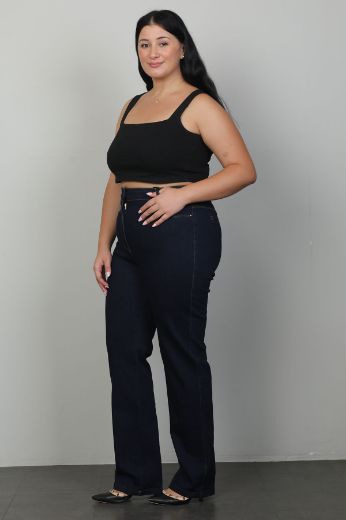 Picture of Extenzi 1388xl NAVY BLUE Plus Size Women Pants 